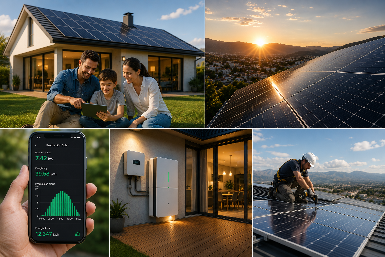 Instalación de paneles solares por Calfrio