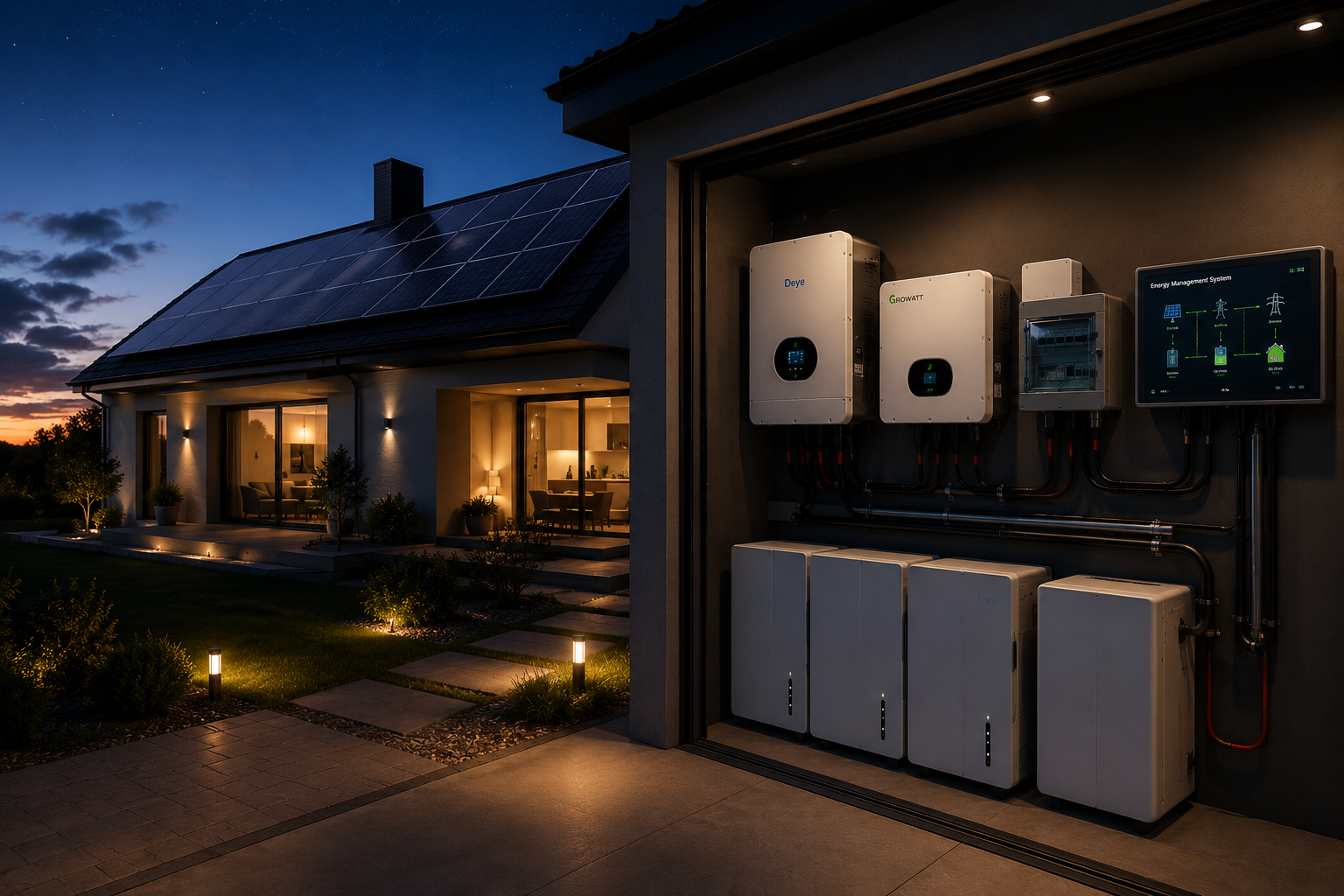 Sistema solar híbrido instalado por Calfrio