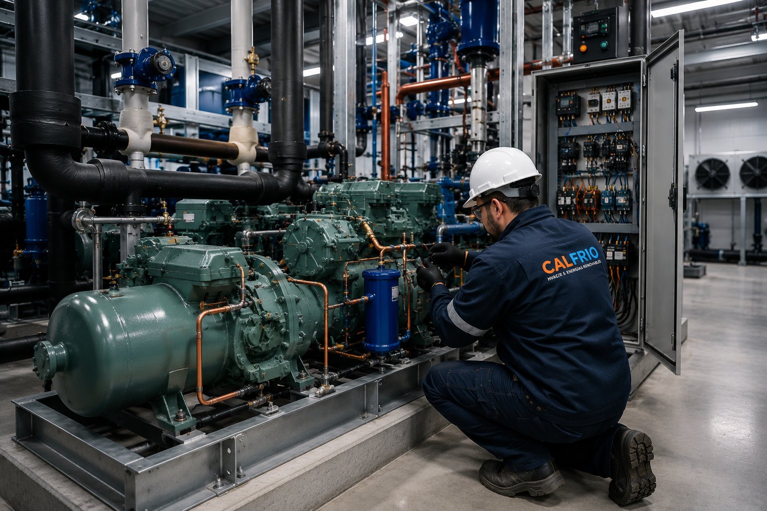 Instalación y montaje industrial de refrigeración por Calfrio