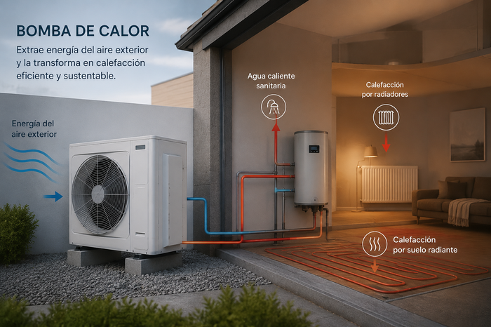 Sistema de bomba de calor para calefacción